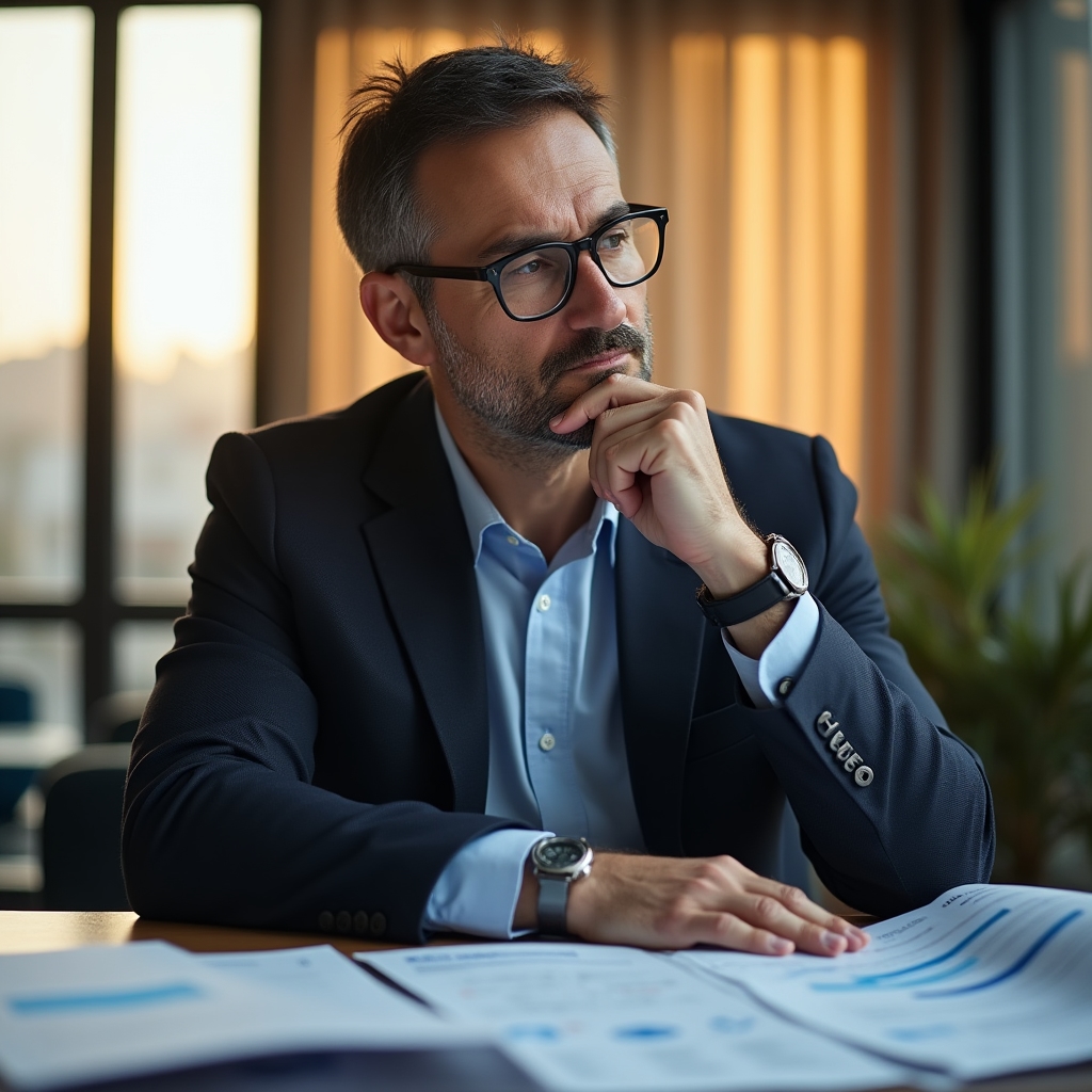 Manager confruntat cu rapoarte complexe de date